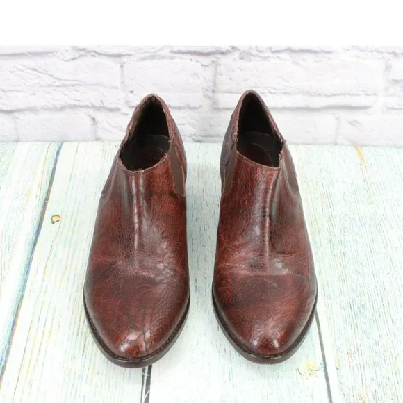 Wolverine Brown Leather Slip On Almond Toe Chelsea Ankle Boots Size 11 - Picture 5 of 9